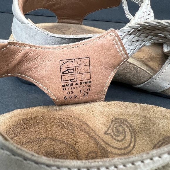 Taos Trulie Cork Wedge Strappy Braided Leather Sandal Tan/Brown US 6- 6.5 EU 37 - Picture 9 of 10